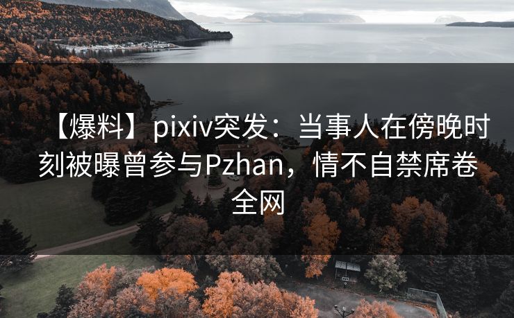 【爆料】pixiv突发：当事人在傍晚时刻被曝曾参与Pzhan，情不自禁席卷全网