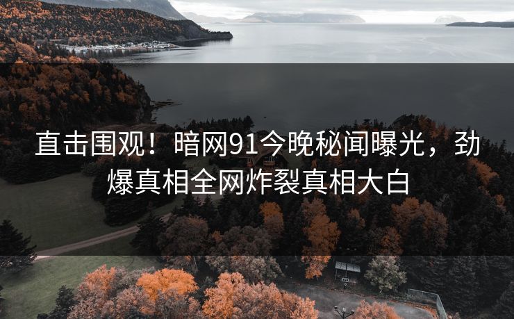 直击围观！暗网91今晚秘闻曝光，劲爆真相全网炸裂真相大白