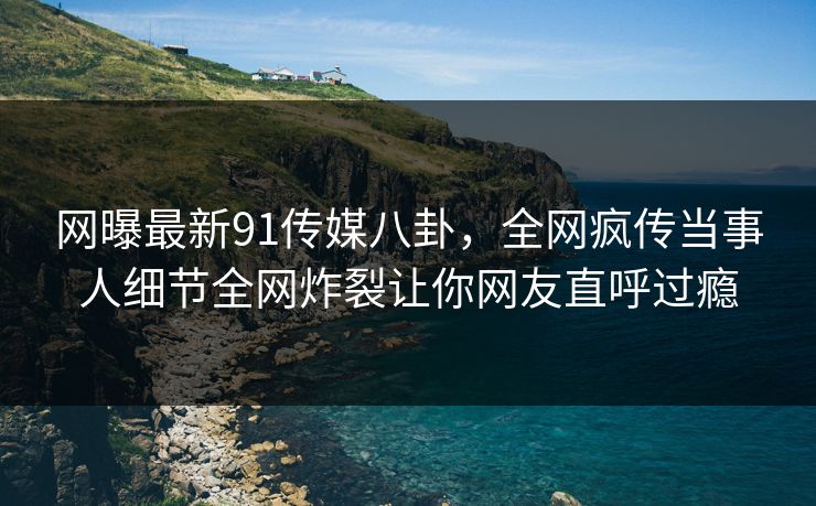 网曝最新91传媒八卦，全网疯传当事人细节全网炸裂让你网友直呼过瘾